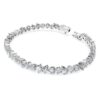 Bracciale Galaxy Tennis con diamanti sintetici 5 carati in totale, forme miste, oro bianco 14K Bracciale Galaxy Tennis con diamanti sintetici 5 carati in totale, forme miste, oro bianco 14K