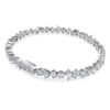 Bracciale Galaxy Tennis con diamanti sintetici 5 carati in totale, forme miste, oro bianco 14K Bracciale Galaxy Tennis con diamanti sintetici 5 carati in totale, forme miste, oro bianco 14K