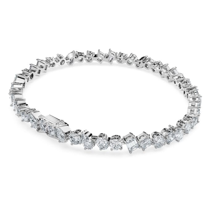 Bracciale Galaxy Tennis con diamanti sintetici 5 carati in totale, forme miste, oro bianco 14K Bracciale Galaxy Tennis con diamanti sintetici 5 carati in totale, forme miste, oro bianco 14K