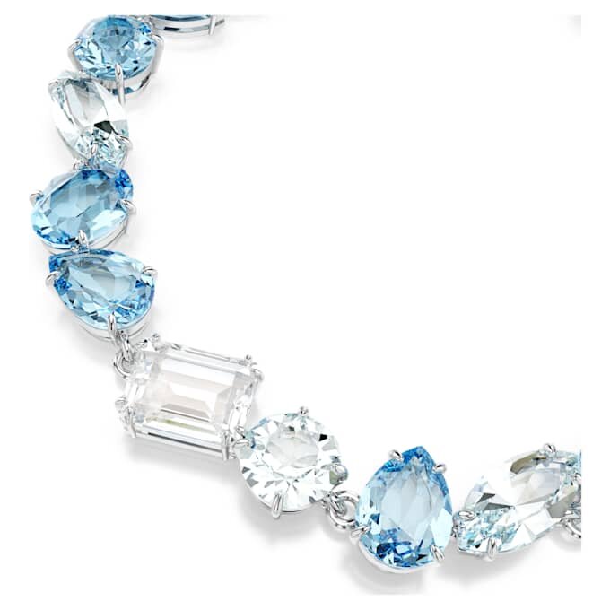 Bracciale Gema con tagli misti, blu, placcato in rodio Bracciale Gema con tagli misti, blu, placcato in rodio
