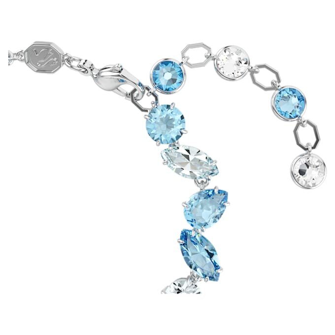Bracciale Gema con tagli misti, blu, placcato in rodio Bracciale Gema con tagli misti, blu, placcato in rodio