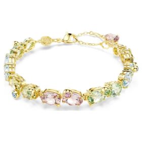 Bracciale Gema con tagli misti, multicolore, placcato in oro Bracciale Gema con tagli misti, multicolore, placcato in oro