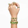 Bracciale Gema con tagli misti, verde, placcato in oro Bracciale Gema con tagli misti, verde, placcato in oro