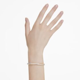 Bracciale Hyperbola a taglio rotondo, bianco, finitura in metalli misti Bracciale Hyperbola a taglio rotondo, bianco, finitura in metalli misti
