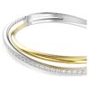 Bracciale Hyperbola a taglio rotondo, bianco, finitura in metalli misti Bracciale Hyperbola a taglio rotondo, bianco, finitura in metalli misti