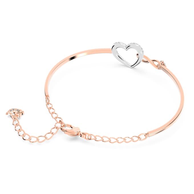 Bracciale Hyperbola con simbolo dell’Infinity e cuore, bianco, finitura in metalli misti Bracciale Hyperbola con simbolo dell’Infinity e cuore, bianco, finitura in metalli misti