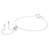 Bracciale Hyperbola con simbolo dell’Infinity e cuore, bianco, placcato in rodio