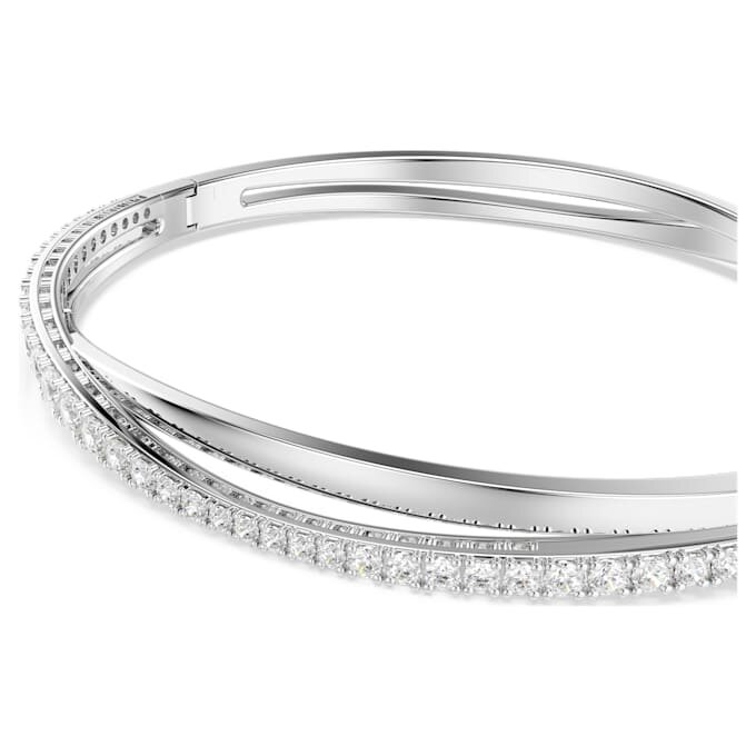 Bracciale Hyperbola con taglio rotondo, bianco, placcato in rodio Bracciale Hyperbola con taglio rotondo, bianco, placcato in rodio