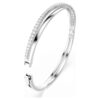 Bracciale Hyperbola con taglio rotondo, bianco, placcato in rodio Bracciale Hyperbola con taglio rotondo, bianco, placcato in rodio