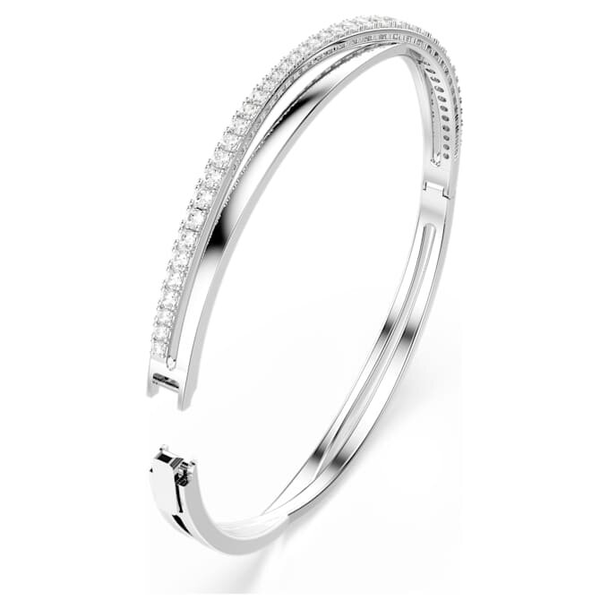 Bracciale Hyperbola con taglio rotondo, bianco, placcato in rodio Bracciale Hyperbola con taglio rotondo, bianco, placcato in rodio