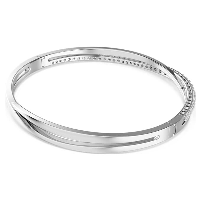 Bracciale Hyperbola con taglio rotondo, bianco, placcato in rodio Bracciale Hyperbola con taglio rotondo, bianco, placcato in rodio