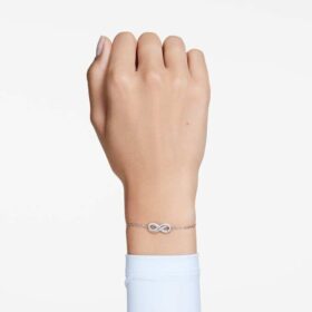 Bracciale Hyperbola Infinity, bianco, placcato in rodio Bracciale Hyperbola Infinity, bianco, placcato in rodio