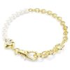 Bracciale Idyllia con perla di cristallo, bianco, placcato oro Bracciale Idyllia con perla di cristallo, bianco, placcato oro