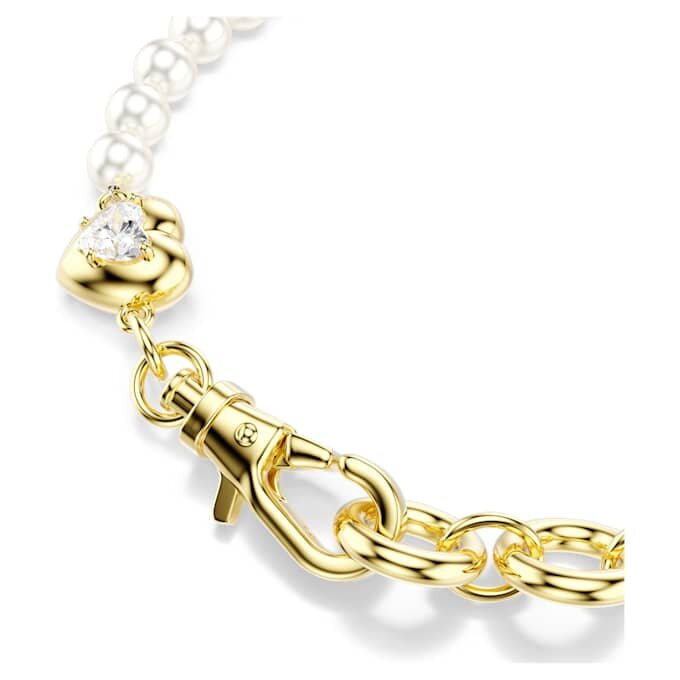 Bracciale Idyllia con perla di cristallo, bianco, placcato oro Bracciale Idyllia con perla di cristallo, bianco, placcato oro