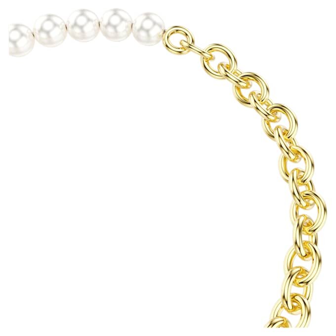 Bracciale Idyllia con perla di cristallo, bianco, placcato oro Bracciale Idyllia con perla di cristallo, bianco, placcato oro