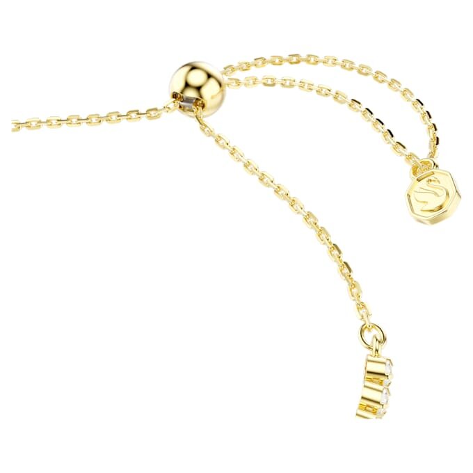 Bracciale Idyllia con tagli misti, cuore con freccia, bianco, placcato oro Bracciale Idyllia con tagli misti, cuore con freccia, bianco, placcato oro