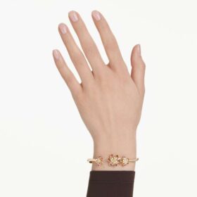 Bracciale Idyllia con tagli misti, fiore, multicolore, placcato oro