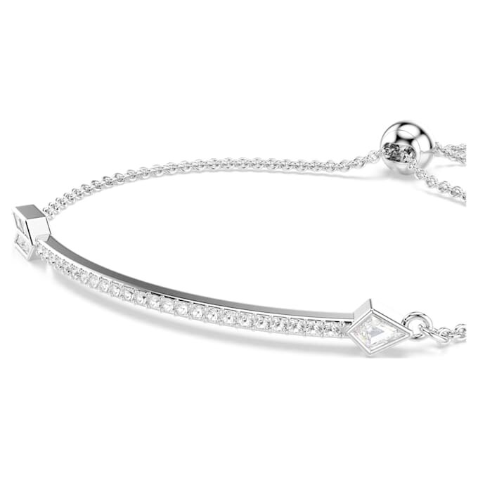 Bracciale Idyllia con tagli misti, freccia, bianco, placcato in rodio Bracciale Idyllia con tagli misti, freccia, bianco, placcato in rodio