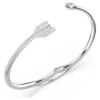 Bracciale Idyllia con tagli misti, freccia, bianco, placcato in rodio Bracciale Idyllia con tagli misti, freccia, bianco, placcato in rodio