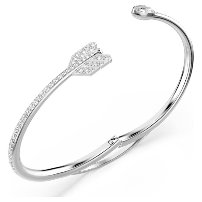 Bracciale Idyllia con tagli misti, freccia, bianco, placcato in rodio Bracciale Idyllia con tagli misti, freccia, bianco, placcato in rodio