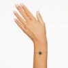 Bracciale Idyllia con tagli misti, trifoglio, verde, placcato oro Bracciale Idyllia con tagli misti, trifoglio, verde, placcato oro