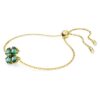 Bracciale Idyllia con tagli misti, trifoglio, verde, placcato oro Bracciale Idyllia con tagli misti, trifoglio, verde, placcato oro
