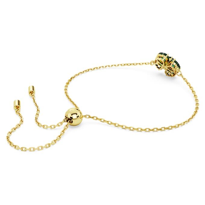 Bracciale Idyllia con tagli misti, trifoglio, verde, placcato oro Bracciale Idyllia con tagli misti, trifoglio, verde, placcato oro