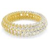 Bracciale Idyllia con taglio ovale, bianco, placcato oro Bracciale Idyllia con taglio ovale, bianco, placcato oro