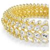 Bracciale Idyllia con taglio ovale, bianco, placcato oro Bracciale Idyllia con taglio ovale, bianco, placcato oro