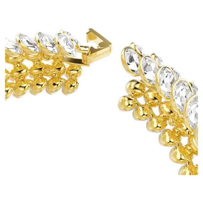 Bracciale Idyllia con taglio ovale, bianco, placcato oro Bracciale Idyllia con taglio ovale, bianco, placcato oro