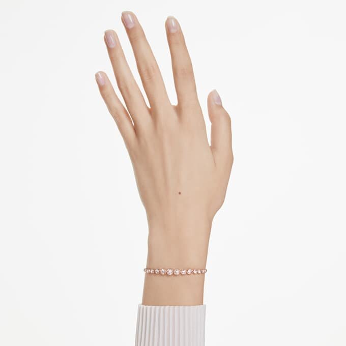 Bracciale Imber con cristalli misti a taglio rotondo, rosa, placcato oro rosa Bracciale Imber con cristalli misti a taglio rotondo, rosa, placcato oro rosa