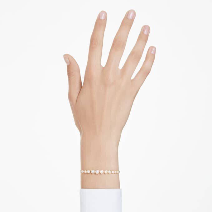 Bracciale Imber con cristalli rotondi misti, bianco, placcato oro Bracciale Imber con cristalli rotondi misti, bianco, placcato oro
