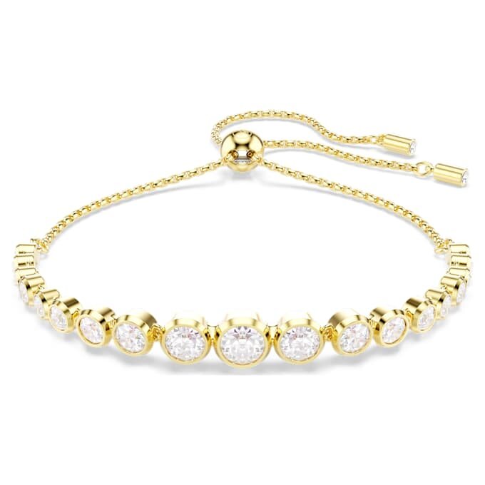 Bracciale Imber con cristalli rotondi misti, bianco, placcato oro Bracciale Imber con cristalli rotondi misti, bianco, placcato oro