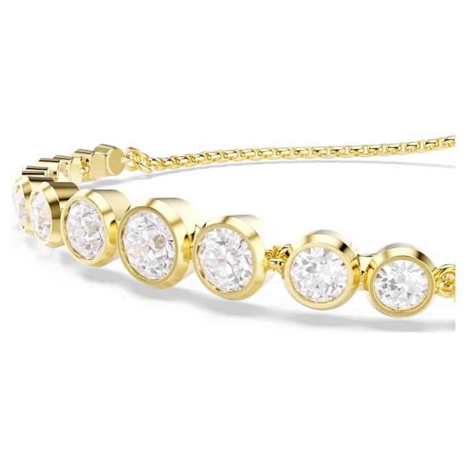 Bracciale Imber con cristalli rotondi misti, bianco, placcato oro Bracciale Imber con cristalli rotondi misti, bianco, placcato oro