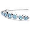 Bracciale Imber con cristalli rotondi misti, blu, placcato in rodio Bracciale Imber con cristalli rotondi misti, blu, placcato in rodio