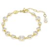 Bracciale Imber con tagli misti, bianco, placcato oro