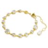 Bracciale Imber con tagli misti, bianco, placcato oro