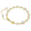 Bracciale Imber con tagli misti, bianco, placcato oro