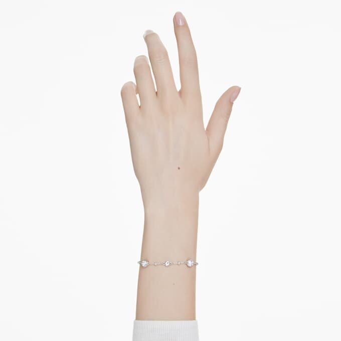 Bracciale Imber con taglio rotondo, bianco, placcato in rodio Bracciale Imber con taglio rotondo, bianco, placcato in rodio