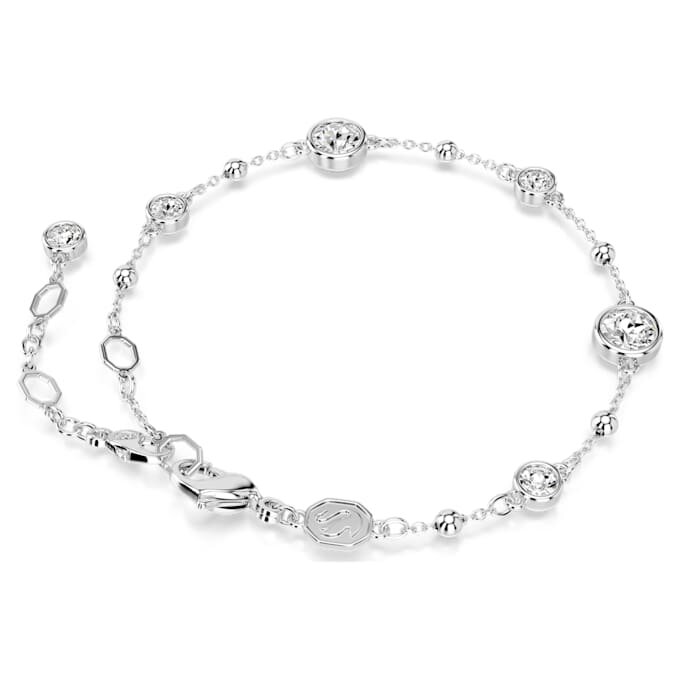 Bracciale Imber con taglio rotondo, bianco, placcato in rodio Bracciale Imber con taglio rotondo, bianco, placcato in rodio