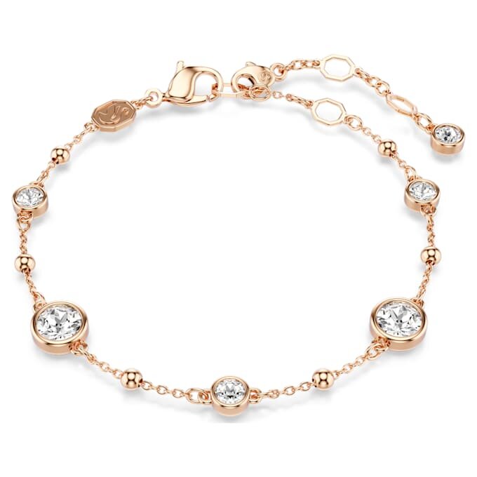Bracciale Imber con taglio rotondo, bianco, placcato oro rosa Bracciale Imber con taglio rotondo, bianco, placcato oro rosa