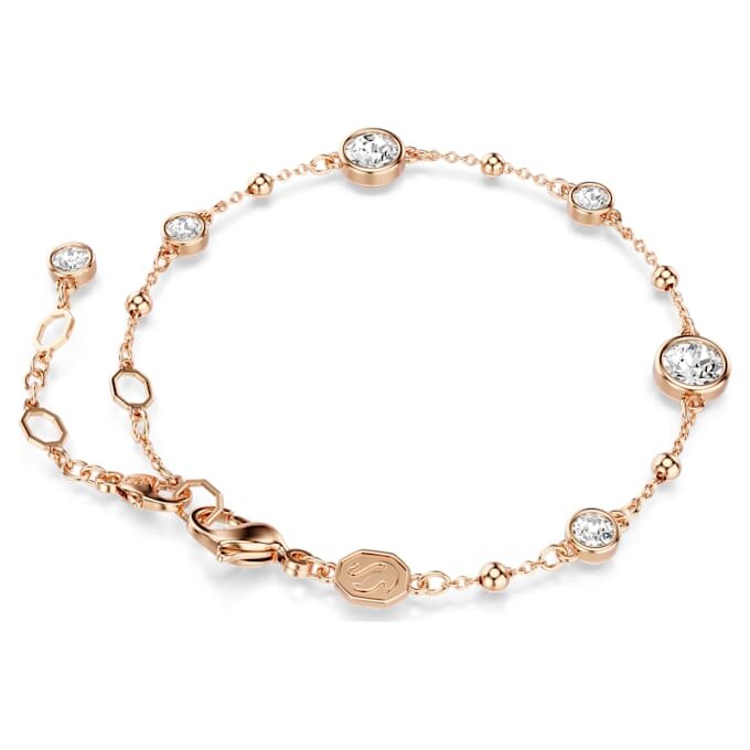 Bracciale Imber con taglio rotondo, bianco, placcato oro rosa Bracciale Imber con taglio rotondo, bianco, placcato oro rosa