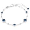 Bracciale Imber con taglio rotondo, blu, placcato in rodio