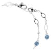 Bracciale Imber con taglio rotondo, blu, placcato in rodio