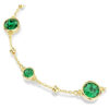 Bracciale Imber con taglio rotondo, verde, placcato oro