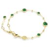 Bracciale Imber con taglio rotondo, verde, placcato oro