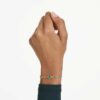 Bracciale Imber con taglio rotondo, verde, placcato oro