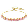 Bracciale Matrix con cristalli taglio a pera, rosa, placcato oro