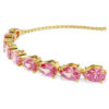 Bracciale Matrix con cristalli taglio a pera, rosa, placcato oro