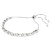 Bracciale Matrix con perla di cristallo, taglio rotondo, bianco, placcato in rodio Bracciale Matrix con perla di cristallo, taglio rotondo, bianco, placcato in rodio
